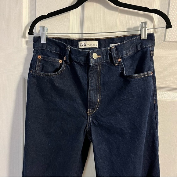 ZARA “The New Daddy” Darkwash High Waisted Jeans Size 6 - Picture 3 of 9